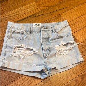 One teaspoon distressed denim shorts
